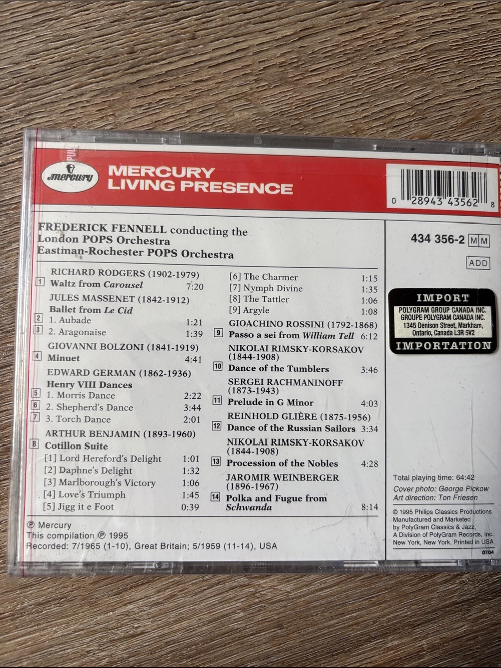Living Presence Classical Music CD - Frederick fennell London pops